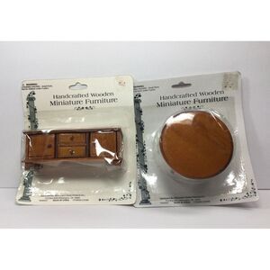 Vintage Midwestern home Products Wood Cabinet Miniature Doll House Furniture New